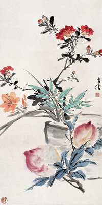 王雪涛 大寿 立轴　